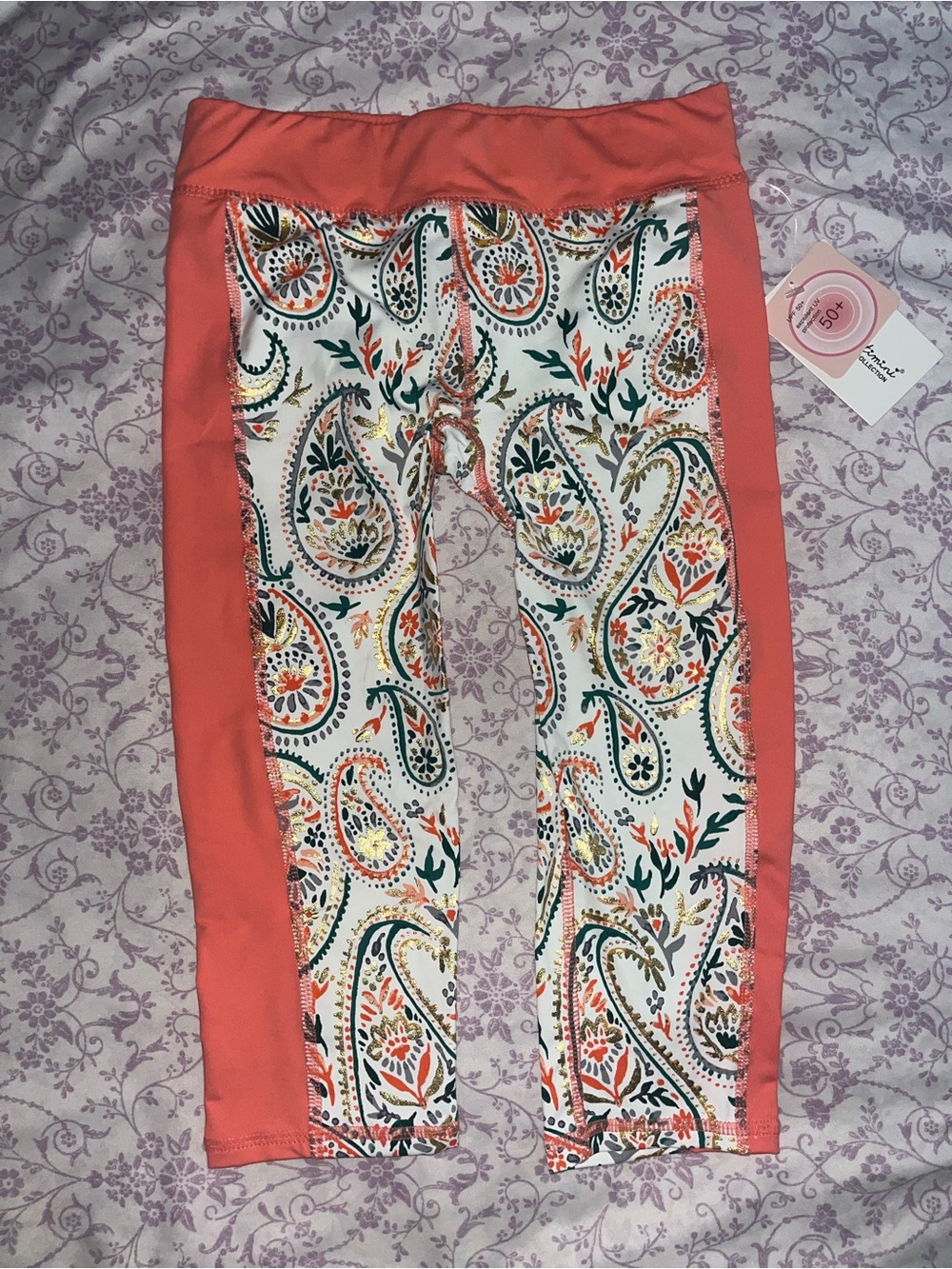 Floatimini Coral Side-Panel Paisley Leggings